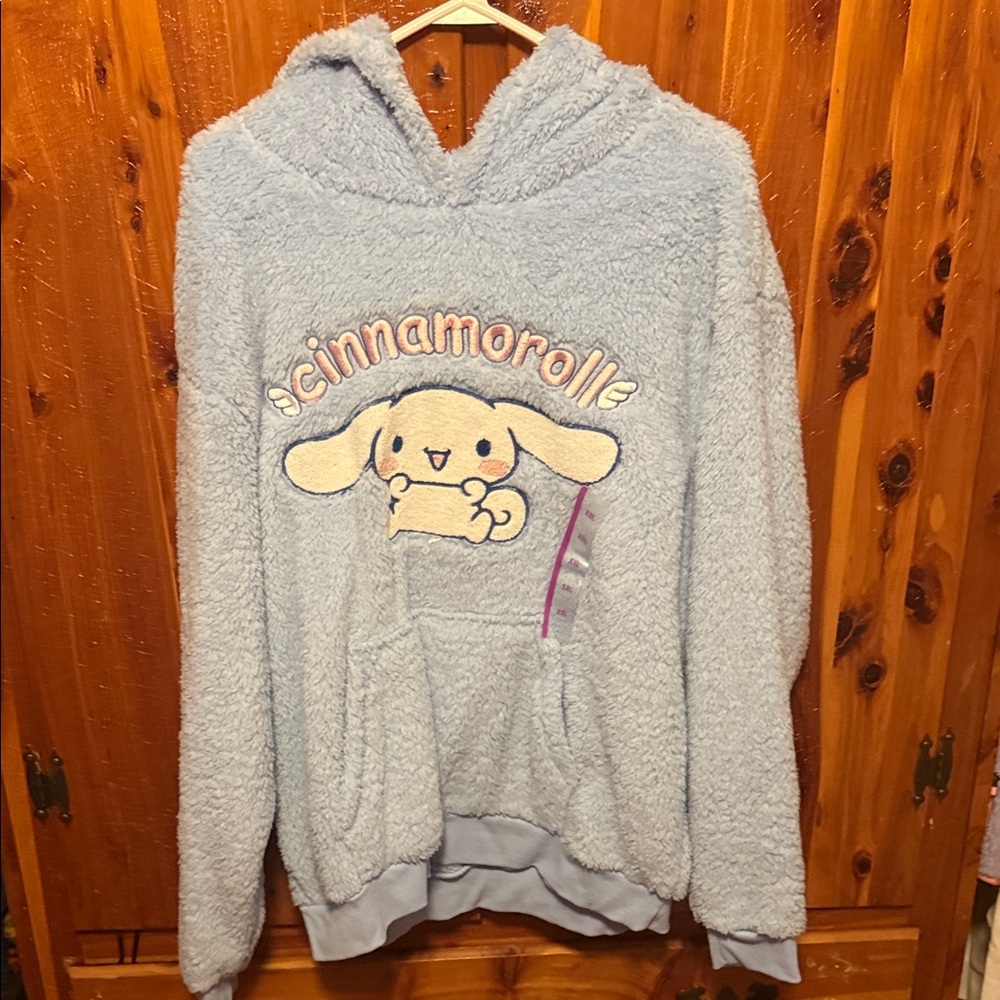 Cinnamoroll Fuzzy Hoodie Size XXL! NWT! - Picture 2 of 5